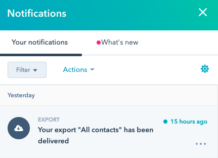 hubspot notification 