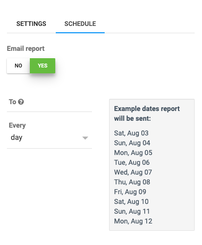schedule reports