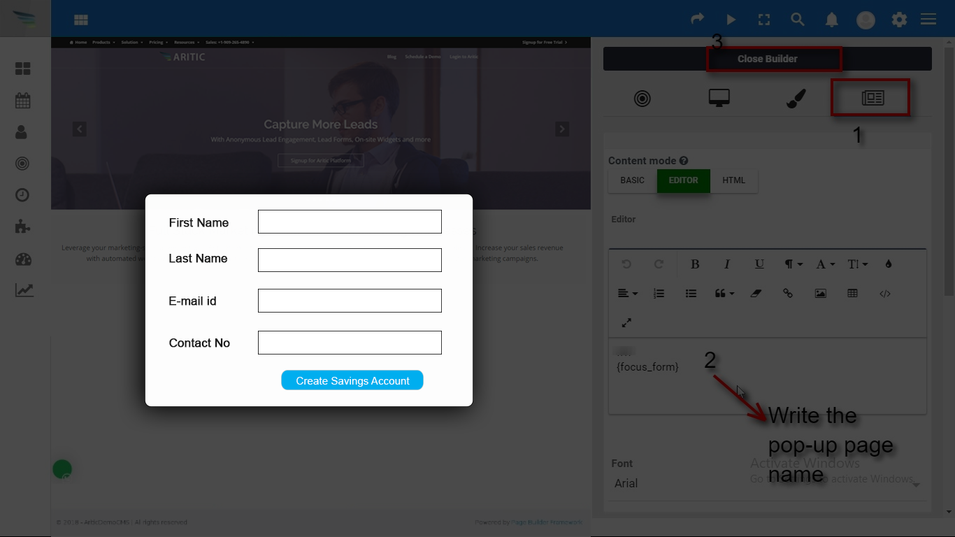 onsite widget campaign 