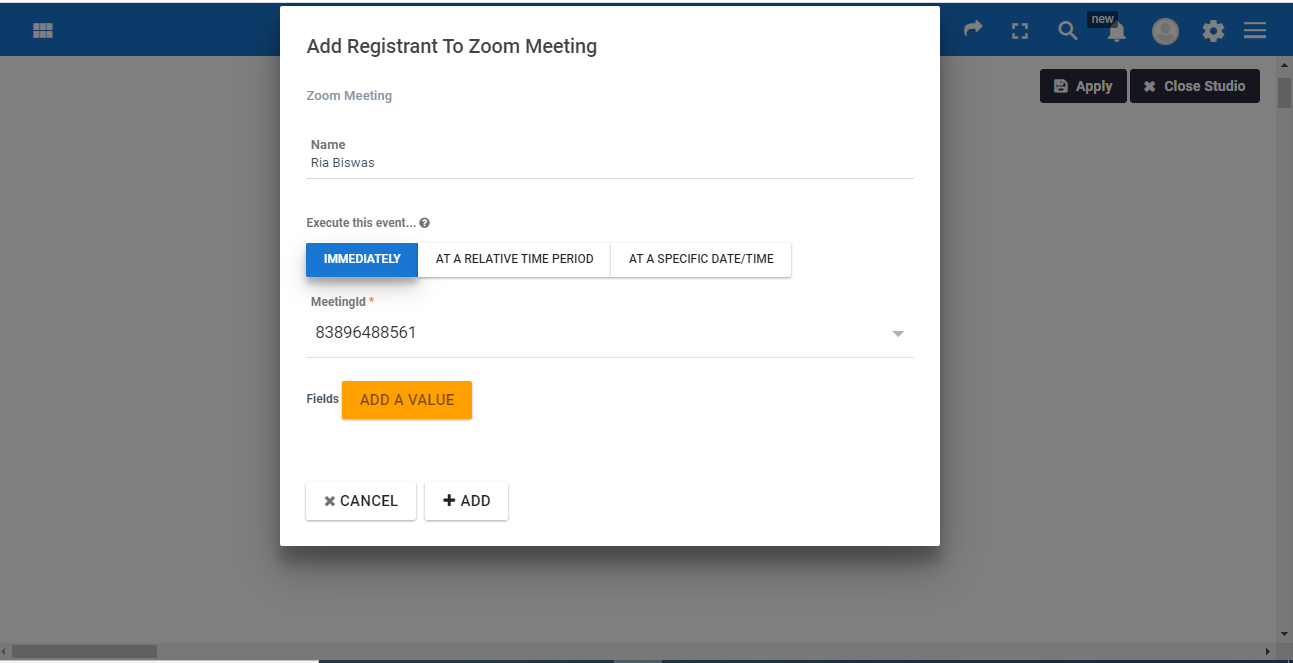 Zoom meeting ID