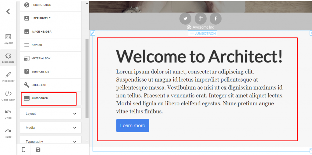 landing page