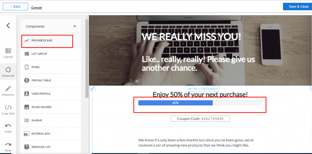 landing page