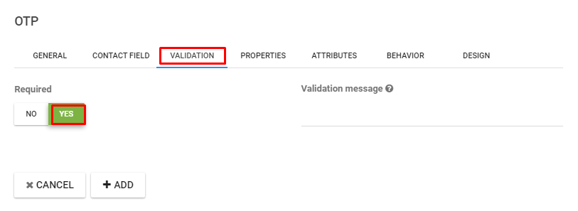 enable validation